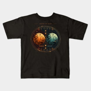 Mars Moons, Space Solar System Moonscape Wall Art Kids T-Shirt
